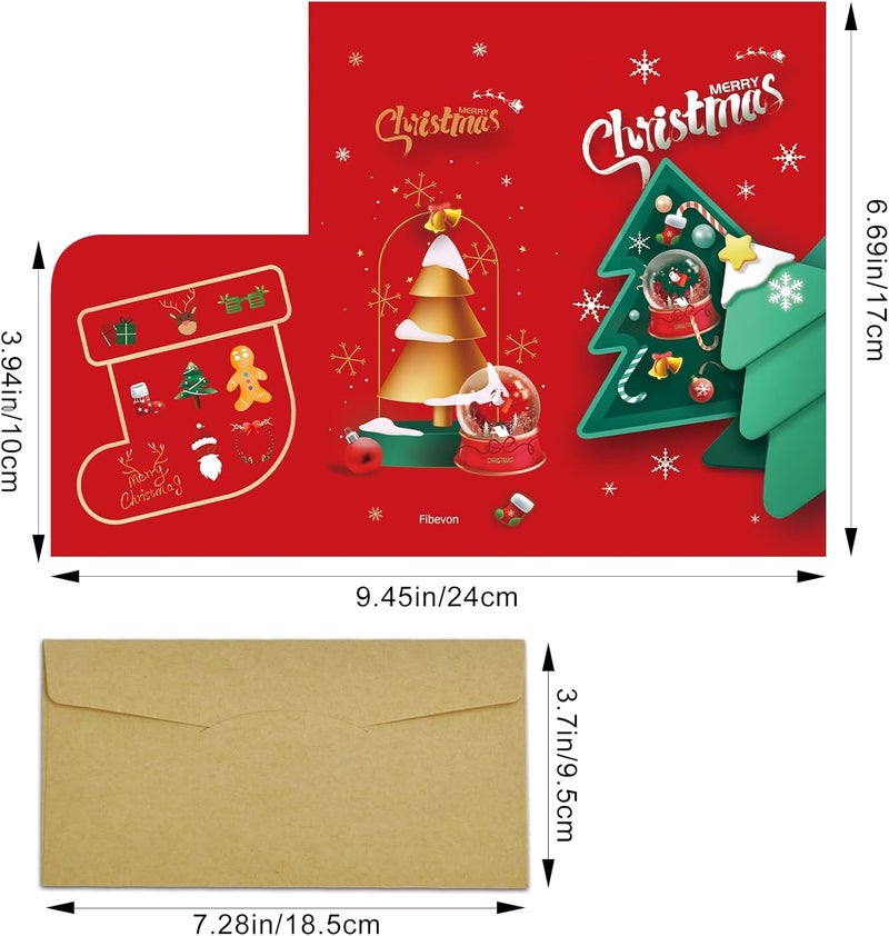 fibevon Christmas Money Holder for Cash Gifts with Envelopes - 30 Pack of Christmas Gift Card Holder Money Envelopes for Cash Christmas Decoration for Xmas, Holiday, and New Year - Image 2